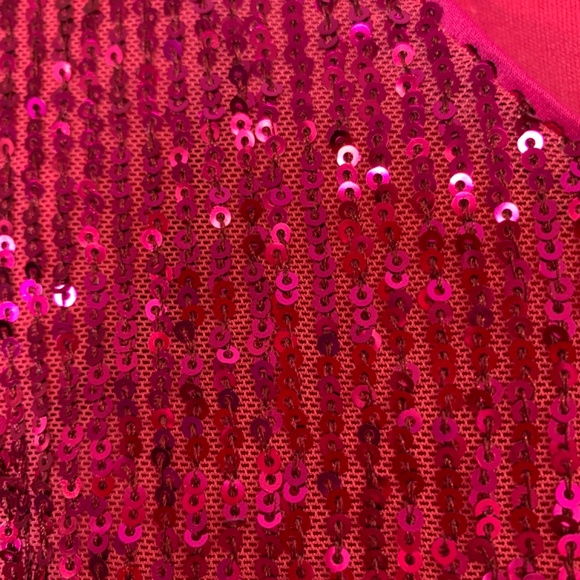 Eliza J Pink Sequins Mini Dress Size 10 Long Sleeve Cocktail Party Event Glam - Picture 4 of 16